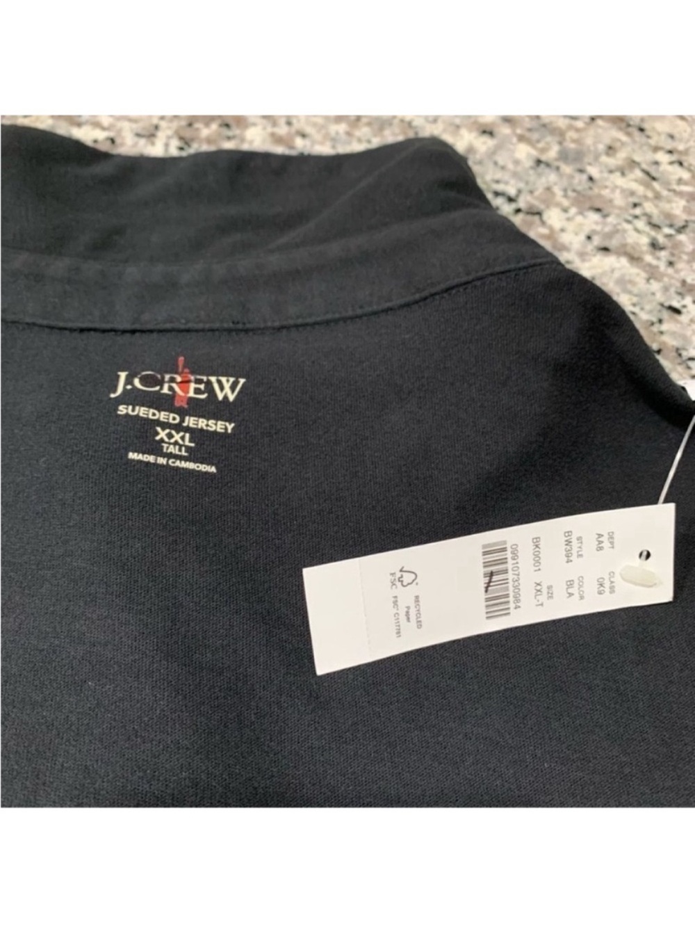J Crew Shirt 2XLT Polo Black - Picture 5 of 8